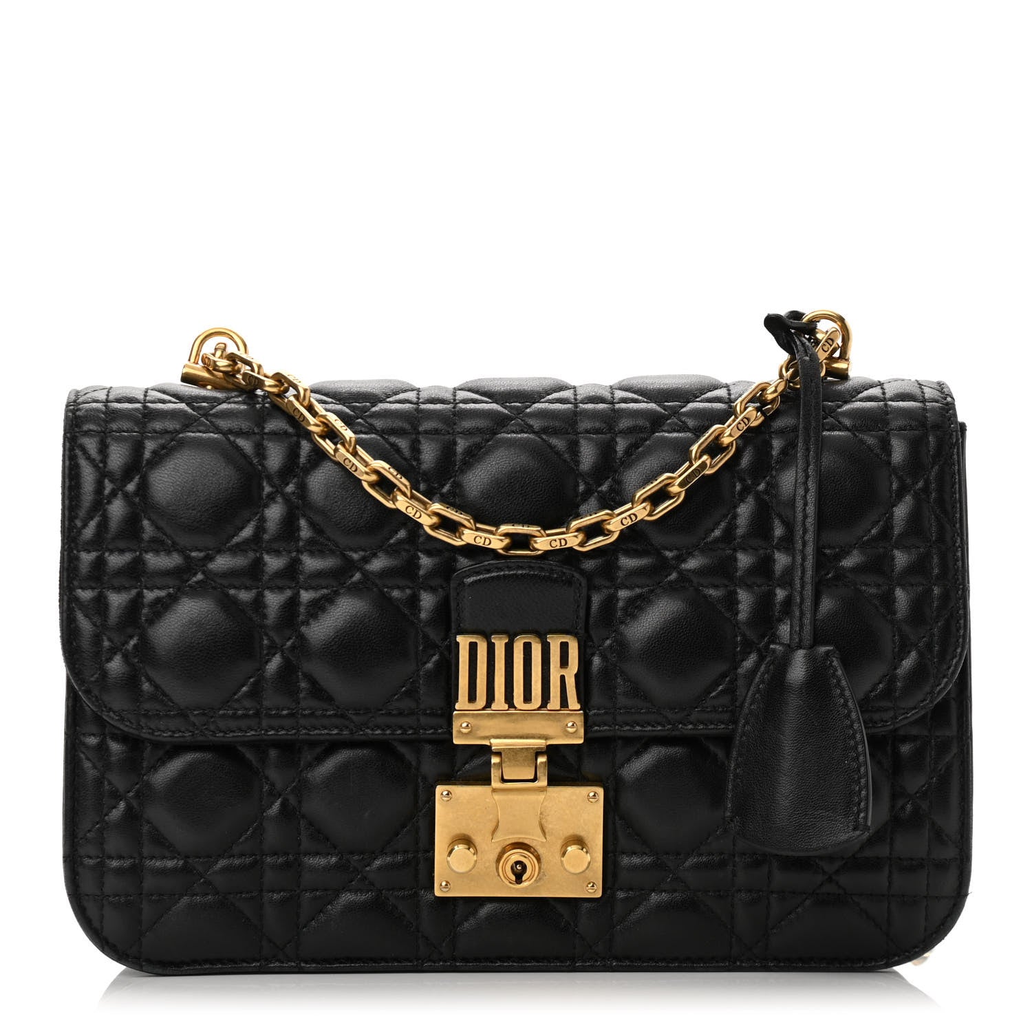 Christian Dior Lambskin Cannage Large Dioraddict Flap Bag Black 1 of 9