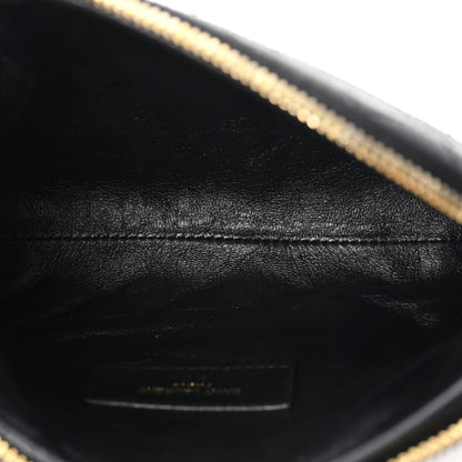 Saint Laurent Lambskin Quilted Gaby Zipped Pouch Black 5 of 10