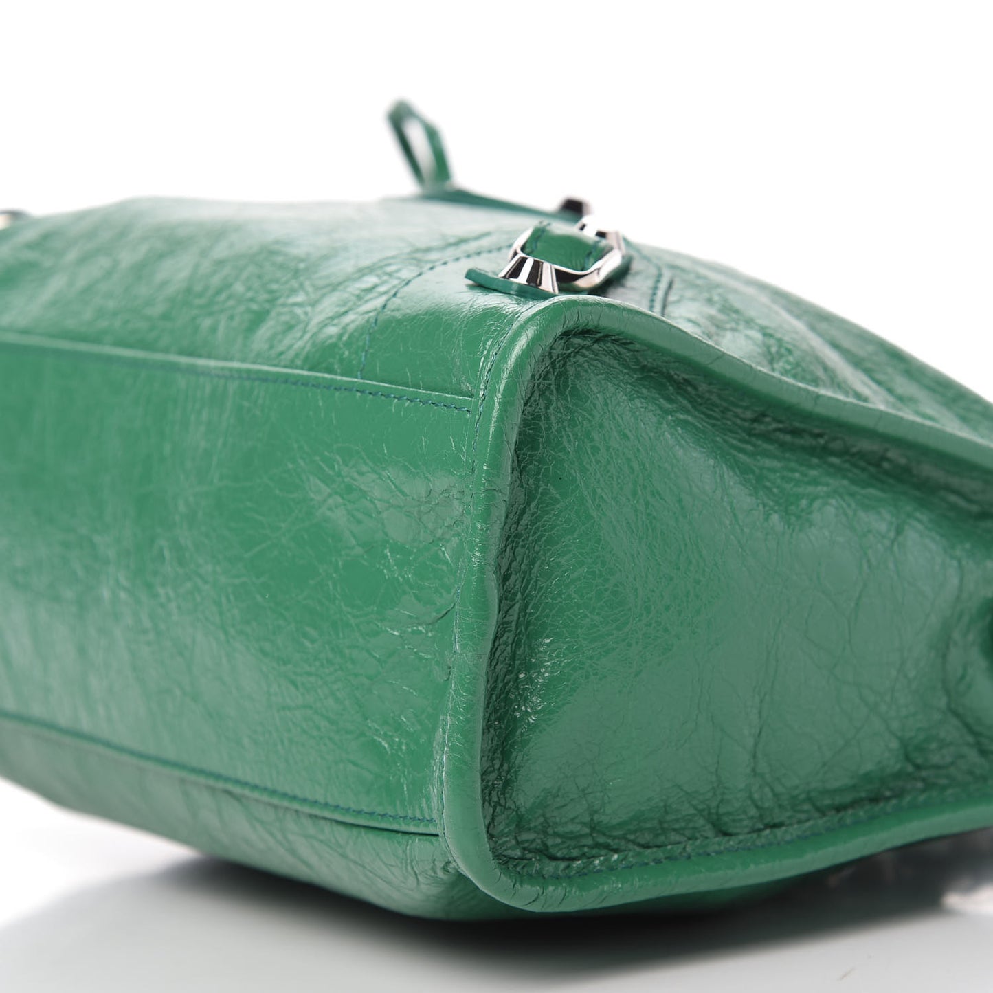Agneau Classic Silver Hardware S City Magic Green