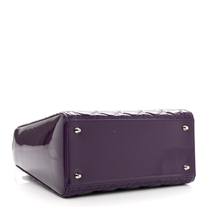 Christian Dior Patent Cannage Medium Lady Dior Purple 4 of 11