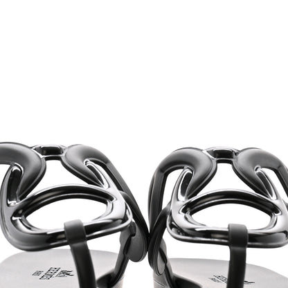 Hermes Rubber Womens Egerie Sandals 36 Black 10 of 12