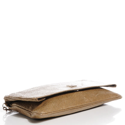 Givenchy Crackled Calfskin Envelope Folded Clutch Light Brown 4 of 7