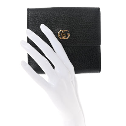 Gucci Dollar Calfskin Double G French Flap Wallet Black 2 of 10