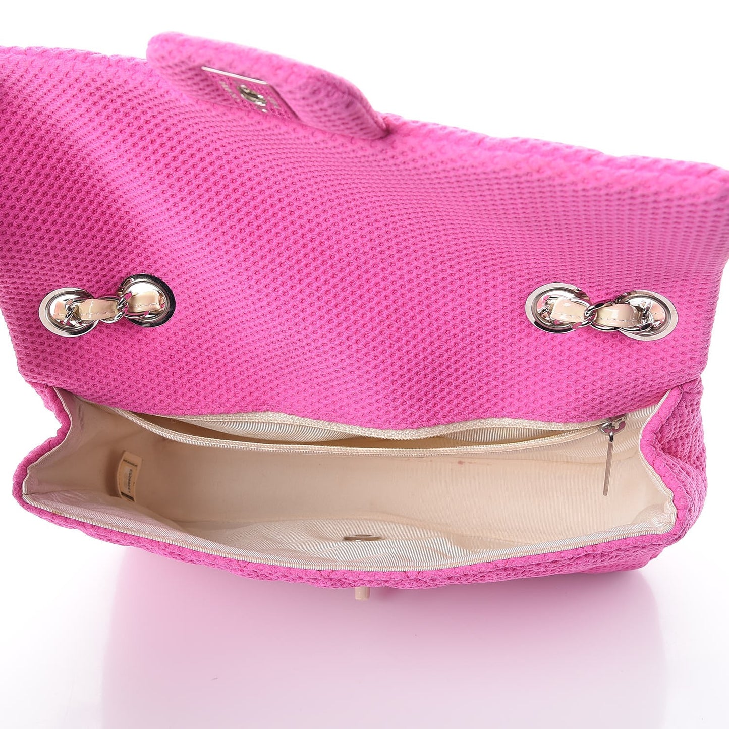 Neoprene Quilted Medium Single Flap Pink