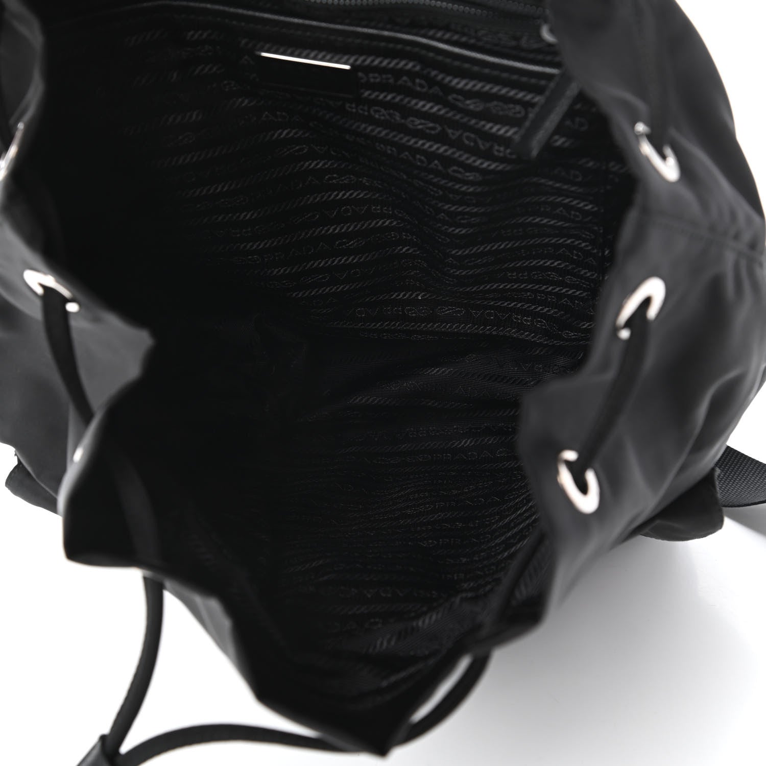 Prada Tessuto Nylon Vela Saffiano Large Backpack Black 5 of 10