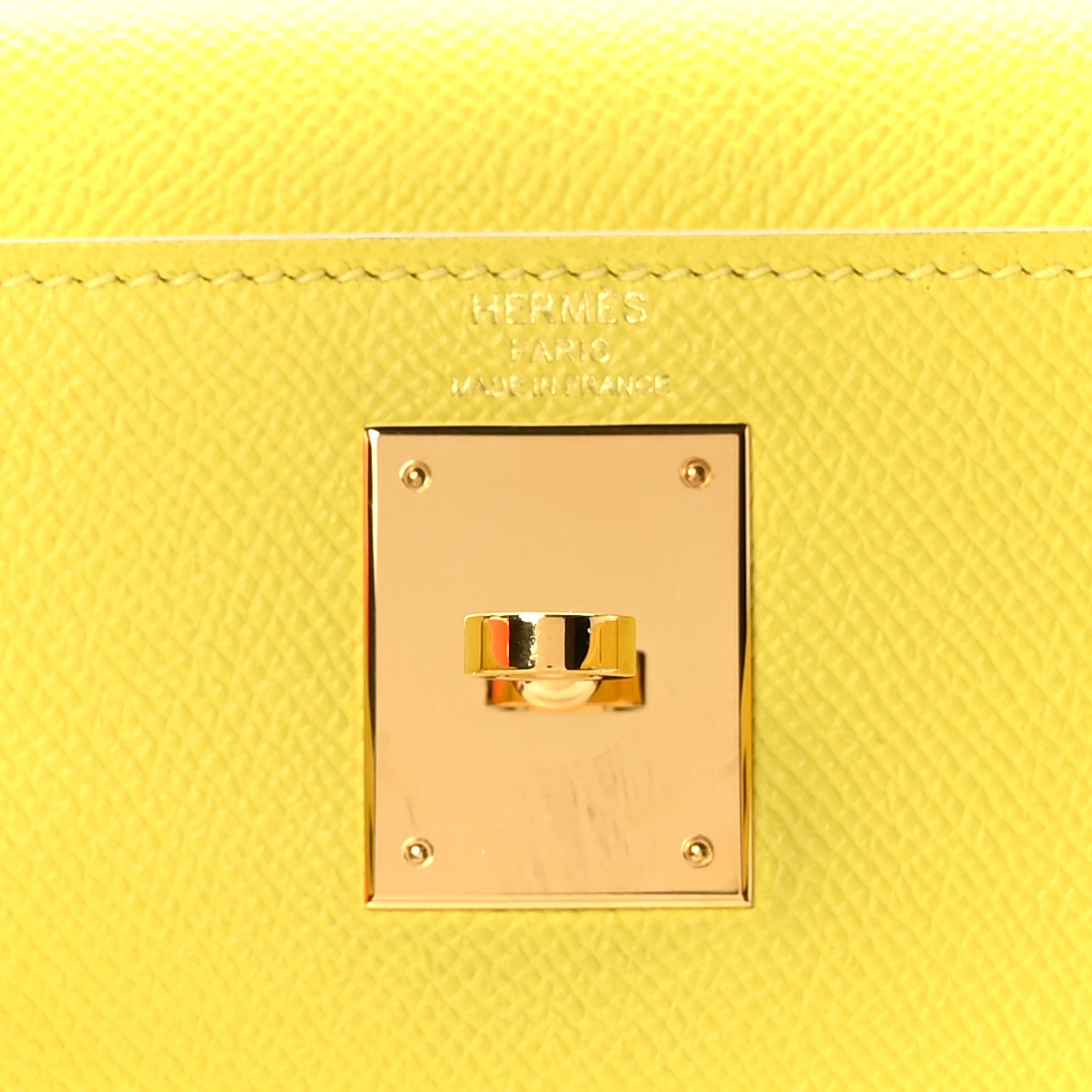 Hermes Epsom Kelly Sellier 28 Lime 7 of 11