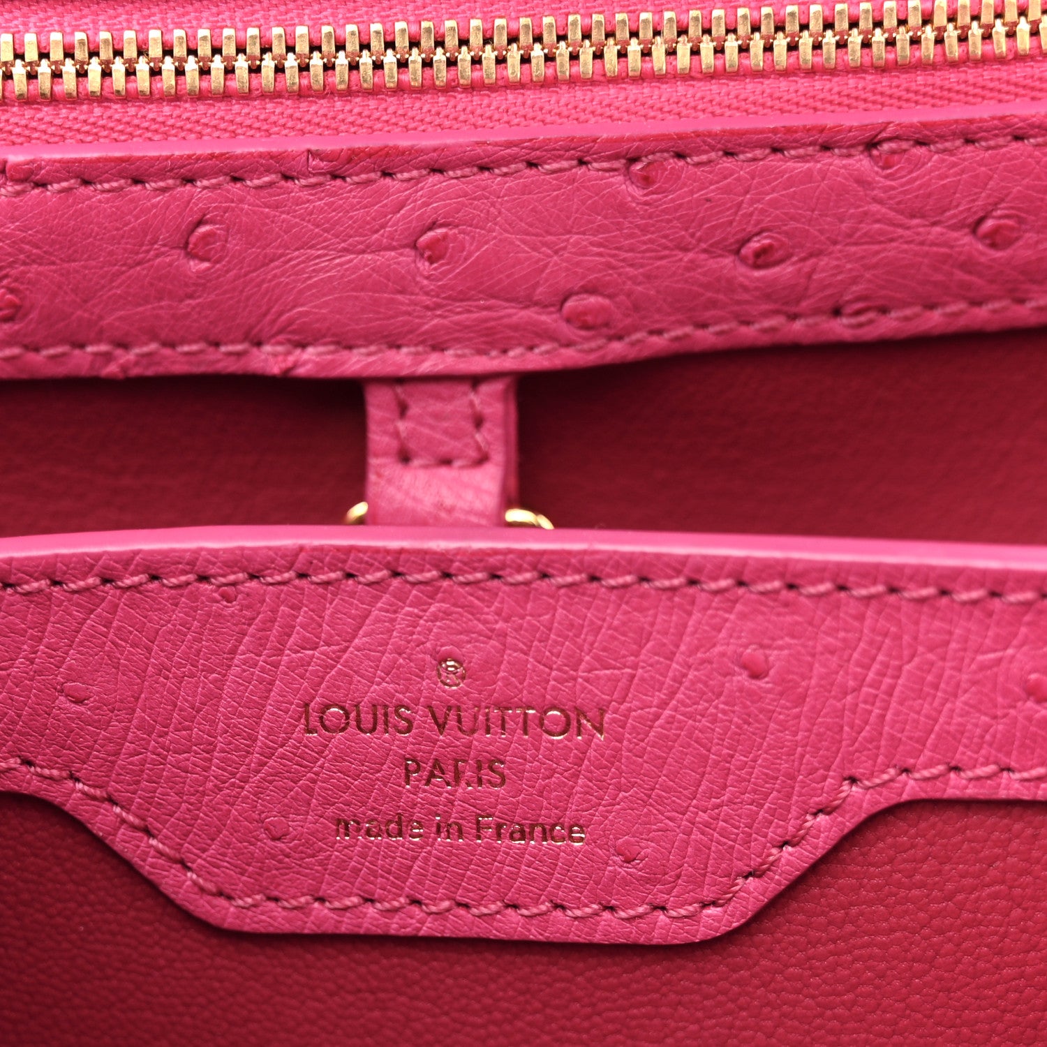 Louis Vuitton Ostrich Capucines BB Fuchsia 10 of 17