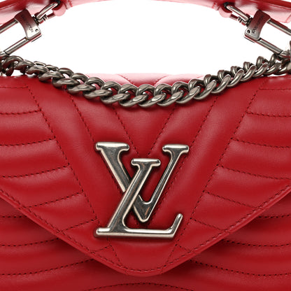 Louis Vuitton Calfskin New Wave Chain PM Scarlet 5 of 11