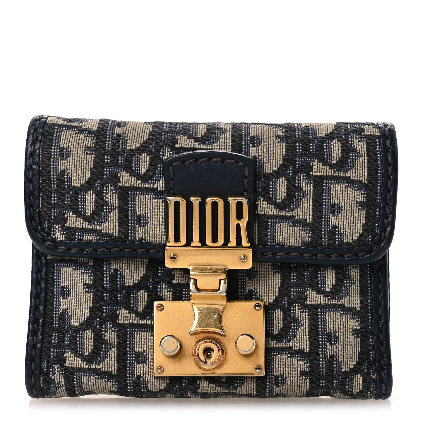 Oblique DiorAddict Wallet Blue