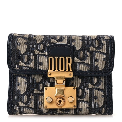 Christian Dior Oblique DiorAddict Wallet Blue 1 of 11