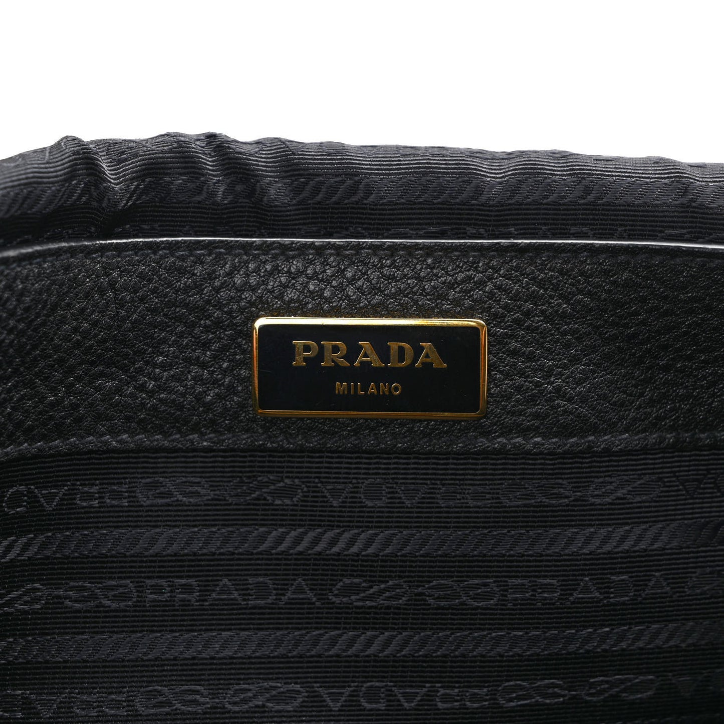 Vitello Phenix Embossed Logo Bag Black