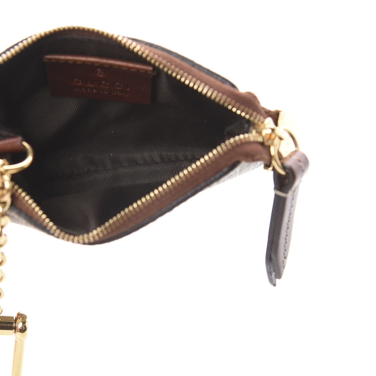 GG Supreme Monogram Key Case Brown