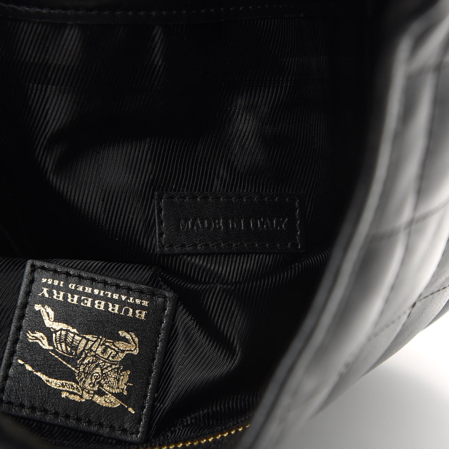 Burberry Calfskin Quilted Brook Hobo Black 7 of 11