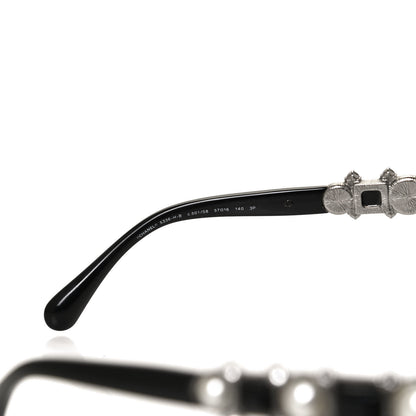 Chanel Crystal Pearl Cat Eye Sunglasses 5336-H-B Black 6 of 9
