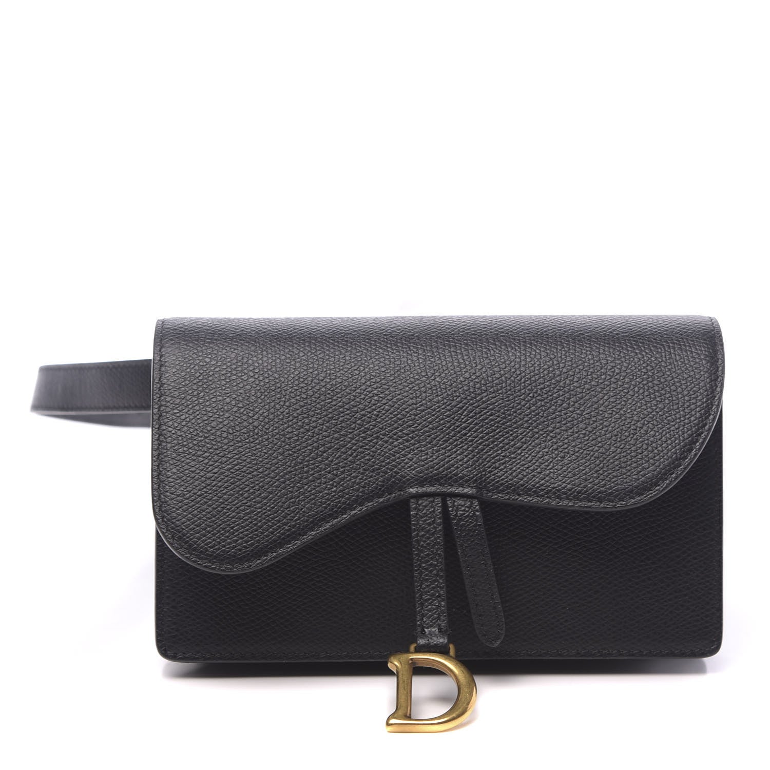 Christian Dior Grained Calfskin Saddle Belt Bag Black 1 of 12