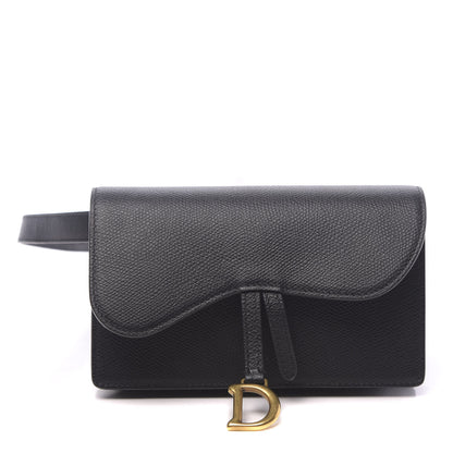 Christian Dior Grained Calfskin Saddle Belt Bag Black 1 of 12