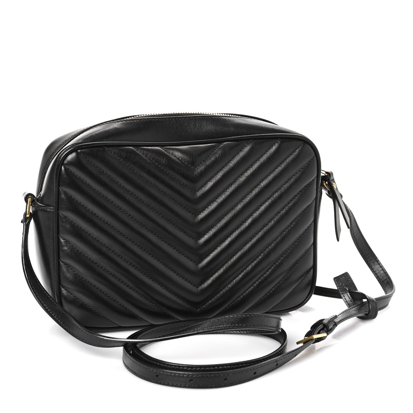 Calfskin Matelasse Monogram Lou Camera Bag Black