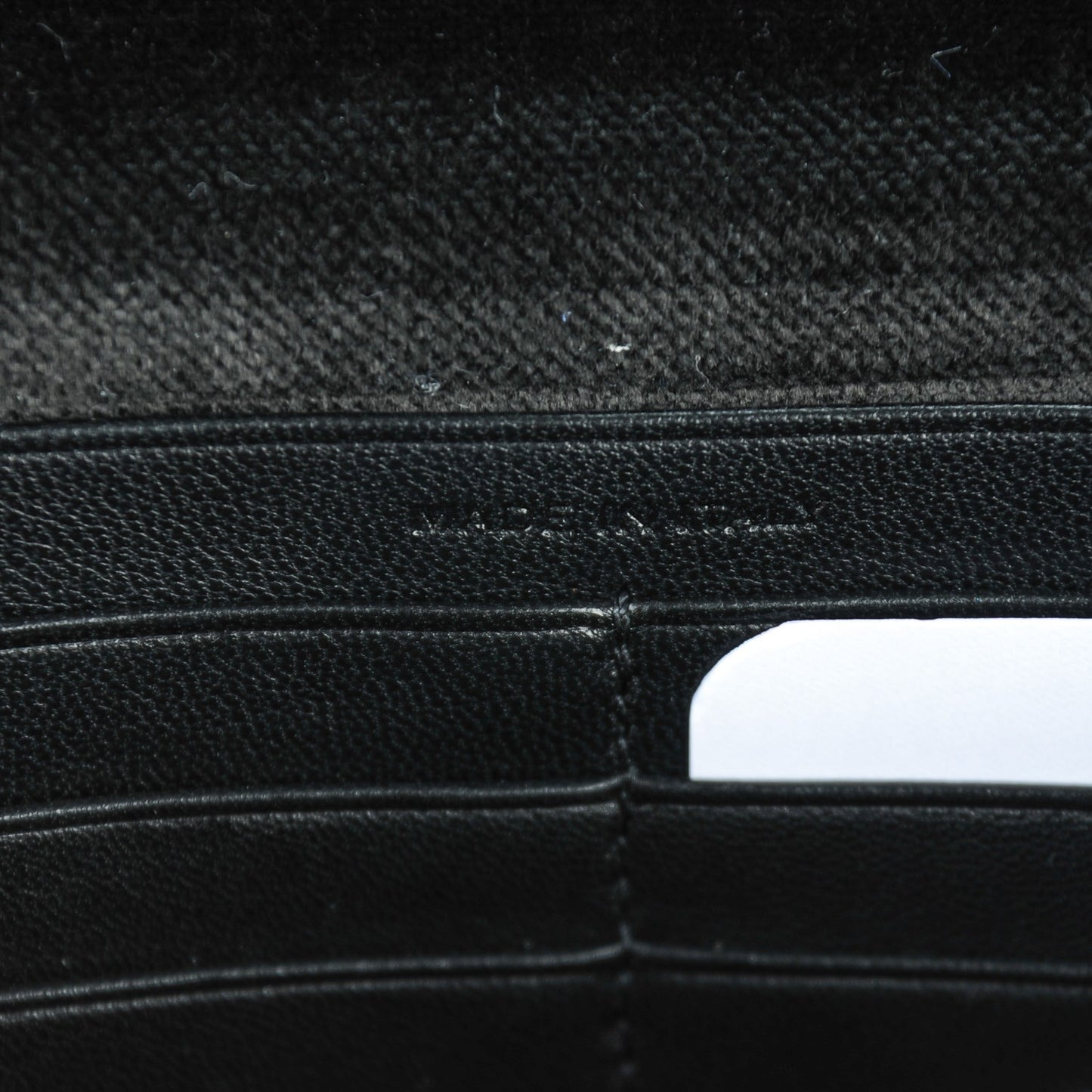 Velvet Monogram Chain Wallet Black