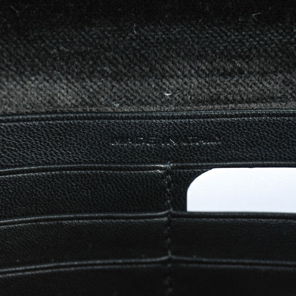 Saint Laurent Velvet Monogram Chain Wallet Black 7 of 8