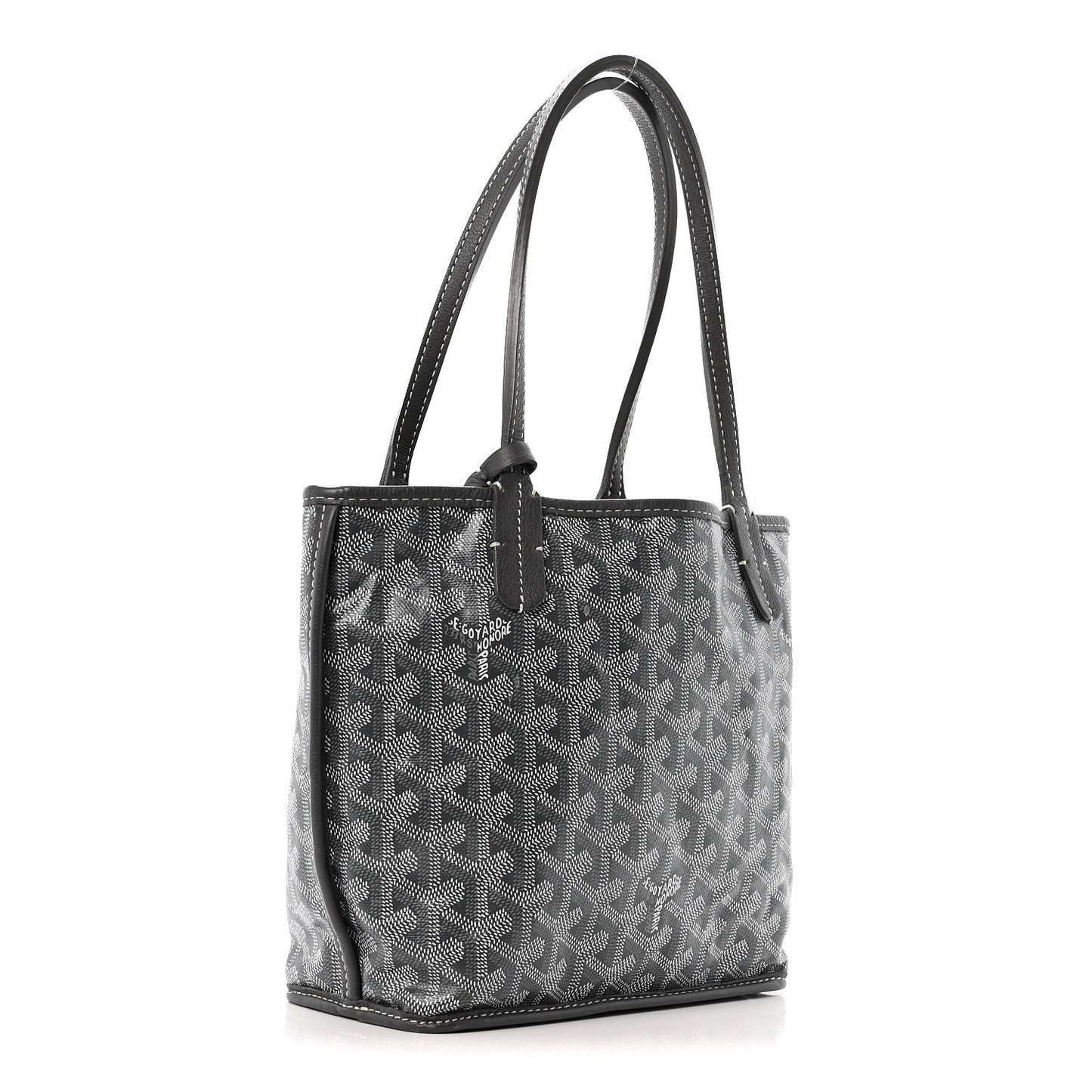 Goyardine Reversible Mini Anjou Grey