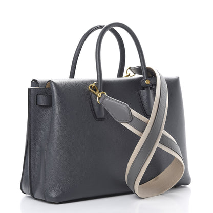 MCM Grained Calfskin Medium Milla Tote Phantom Grey 2 of 11