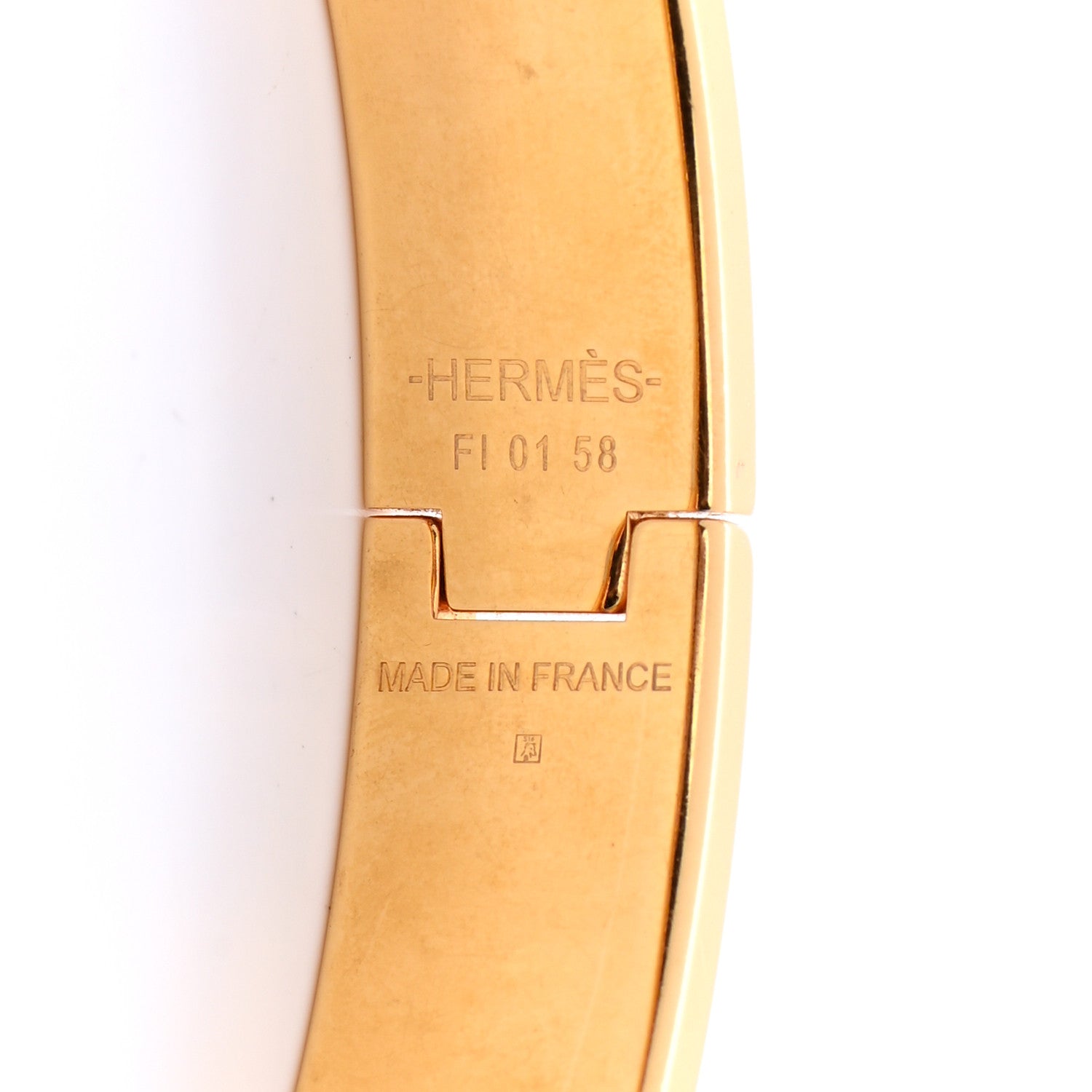 Hermes Enamel Narrow Clic Clac H Bracelet PM White 4 of 5