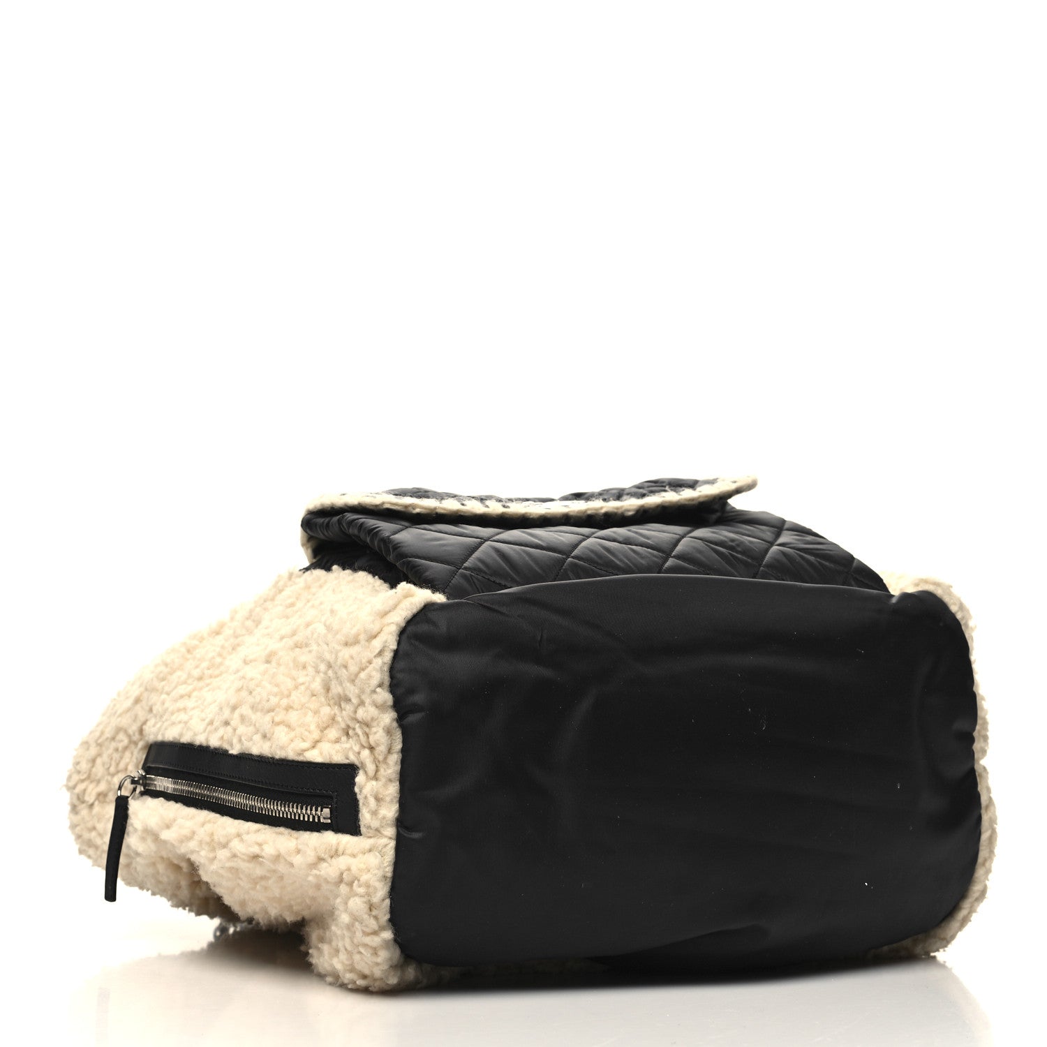 Chanel Wool Nylon Quilted Coco Neige Tote Black Ecru 4 of 10