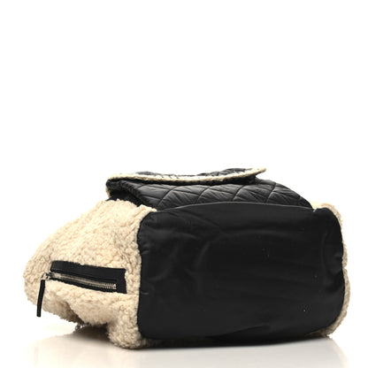 Chanel Wool Nylon Quilted Coco Neige Tote Black Ecru 4 of 10