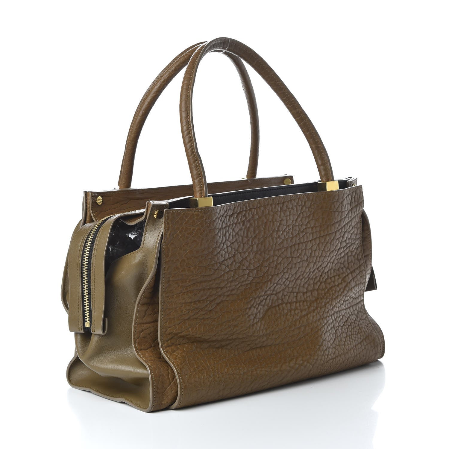 Chloe Pebbled Calfskin Dree Shoulder Bag Nut 3 of 9