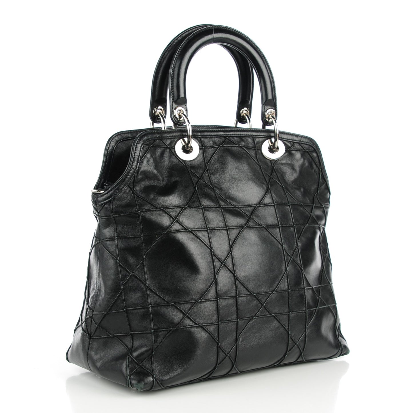 Lambskin Cannage Medium Granville Tote Black