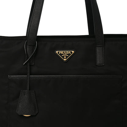 Prada Re-Nylon Saffiano Triangle Re-Edition 1978 Medium Tote Black 7 of 9