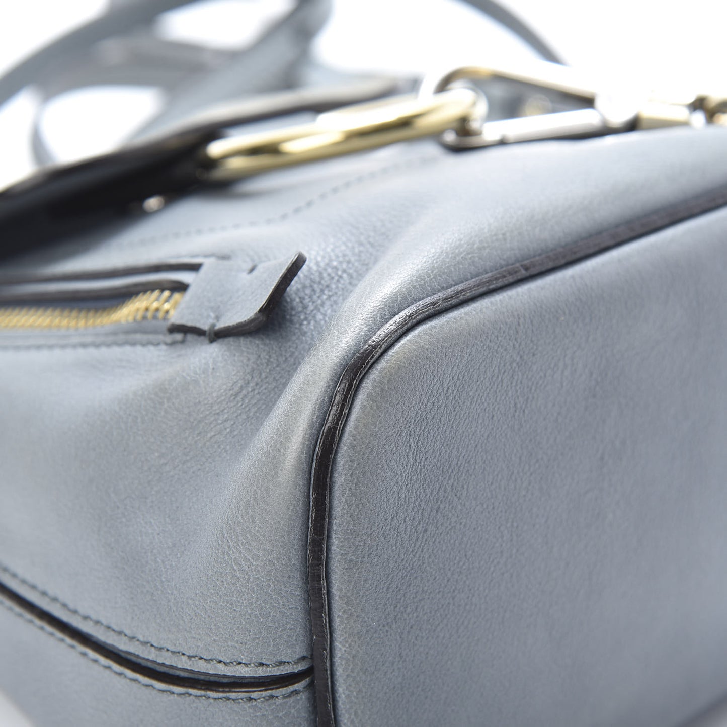 Suede Calfskin Mini Faye Backpack Cloudy Blue