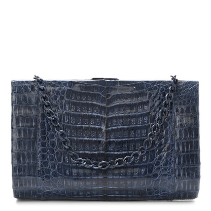 Nancy Gonzalez Crocodile Clutch Blue 1 of 9