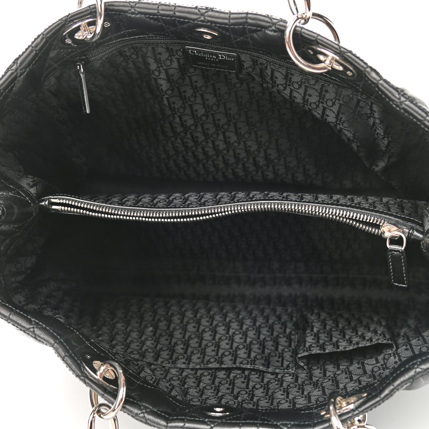 Christian Dior Lambskin Cannage Large Dior Soft Shopping Tote Black 5 of 9