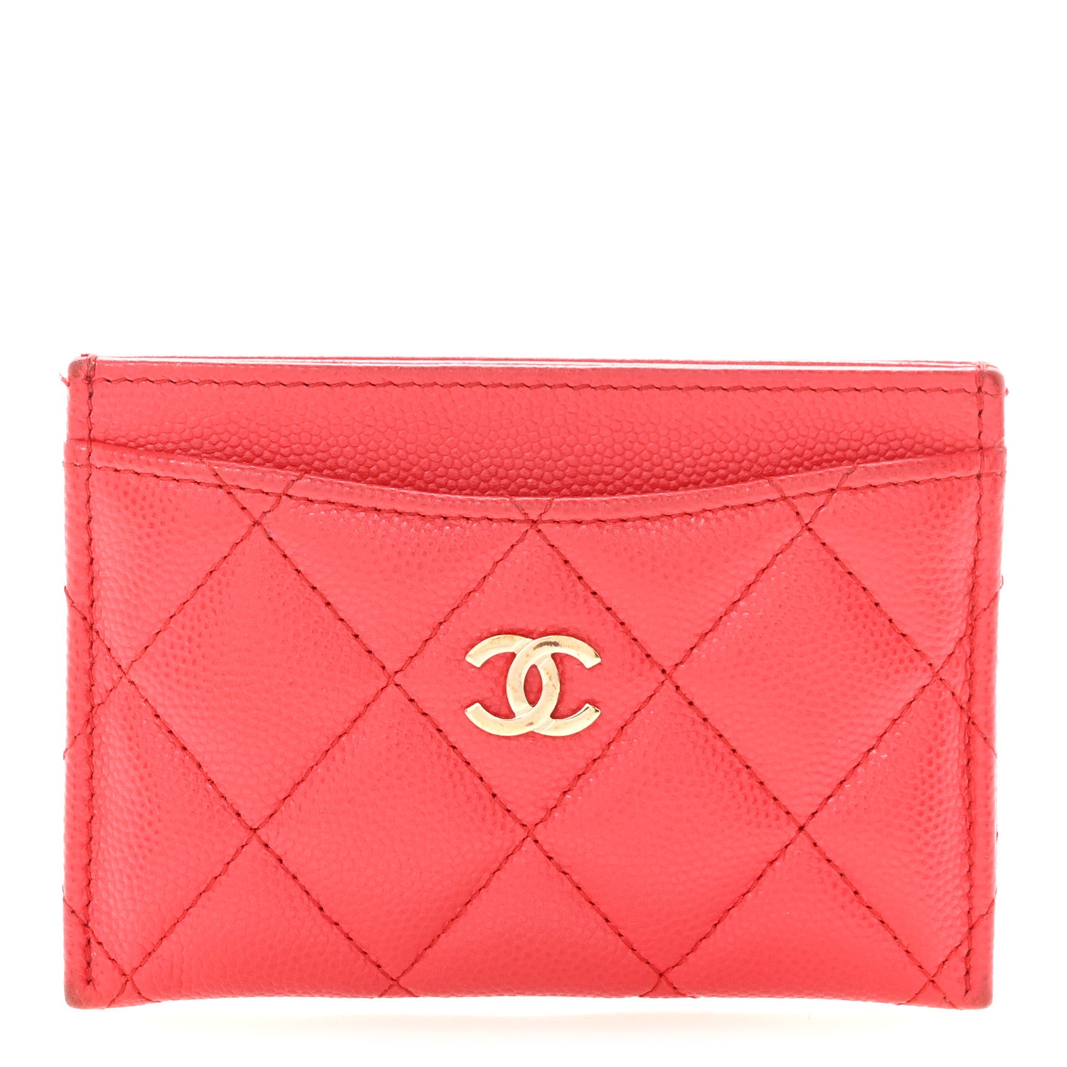 Chanel Caviar Quilted Card Holder Red 1875410 – FASHIONPHILE