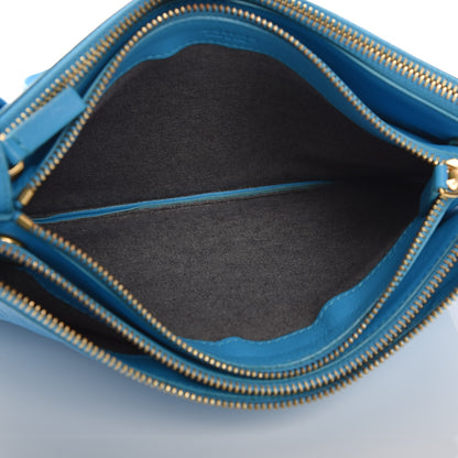Celine Lambskin Large Trio Crossbody Bag Turquoise 5 of 9
