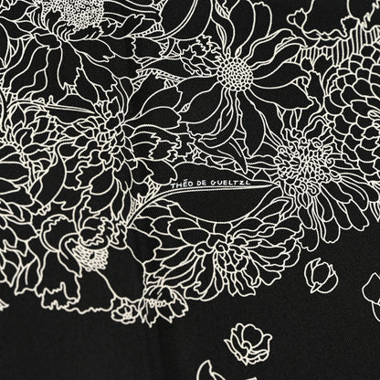 Hermes Silk Robe Legere Scarf 90 Black White 5 of 7