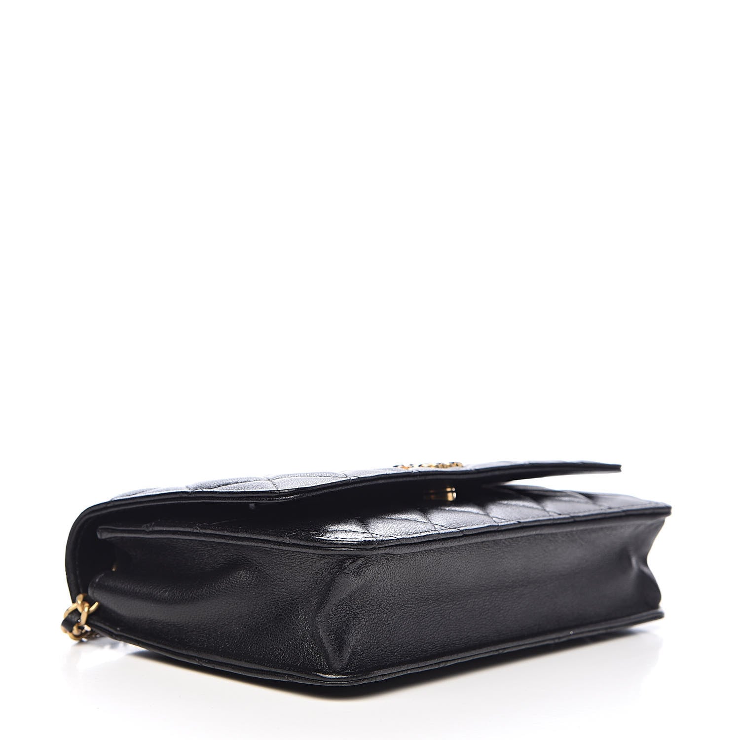 Chanel Lambskin Quilted Infinity Wallet On Chain WOC Black 4 of 12