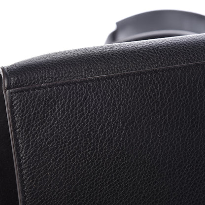 Celine Drummed Calfskin Suede Small Trapeze Black 11 of 13