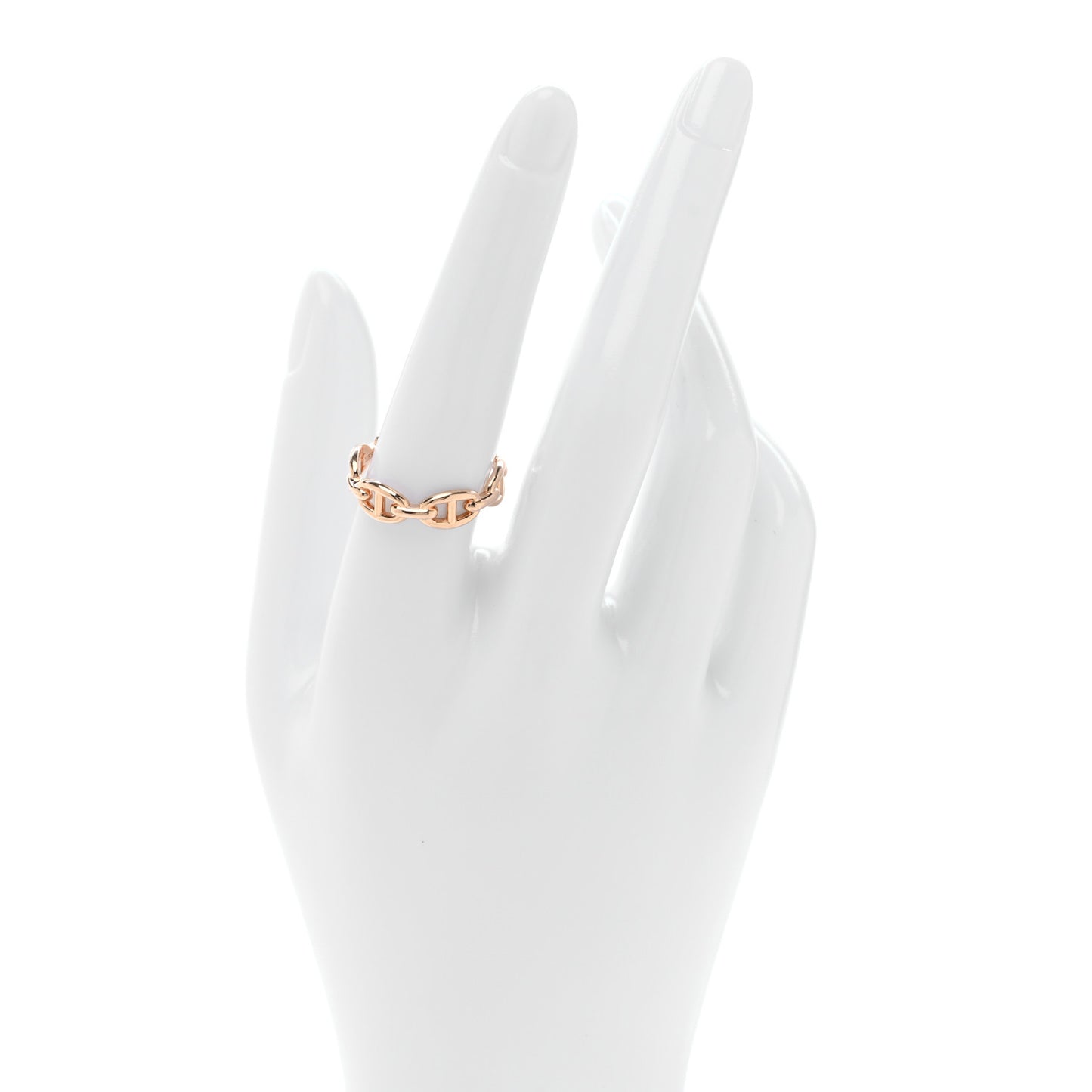 18K Rose Gold PM Chaine d'Ancre Enchainee Ring 58 8.5