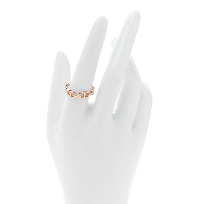 Hermes 18K Rose Gold PM Chaine d'Ancre Enchainee Ring 58 8.5 2 of 5