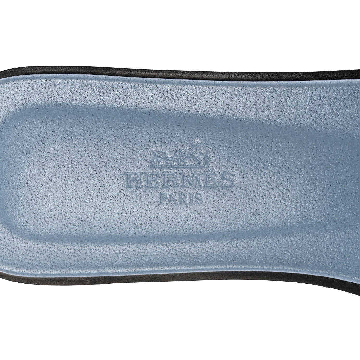Hermes Box Calfskin Oran Sandals 37 Light Bleu 7 of 8