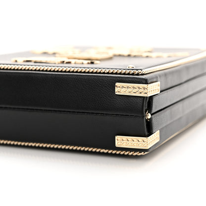 Chanel Lambskin Room Card Minaudiere Evening Bag Black Gold 10 of 11