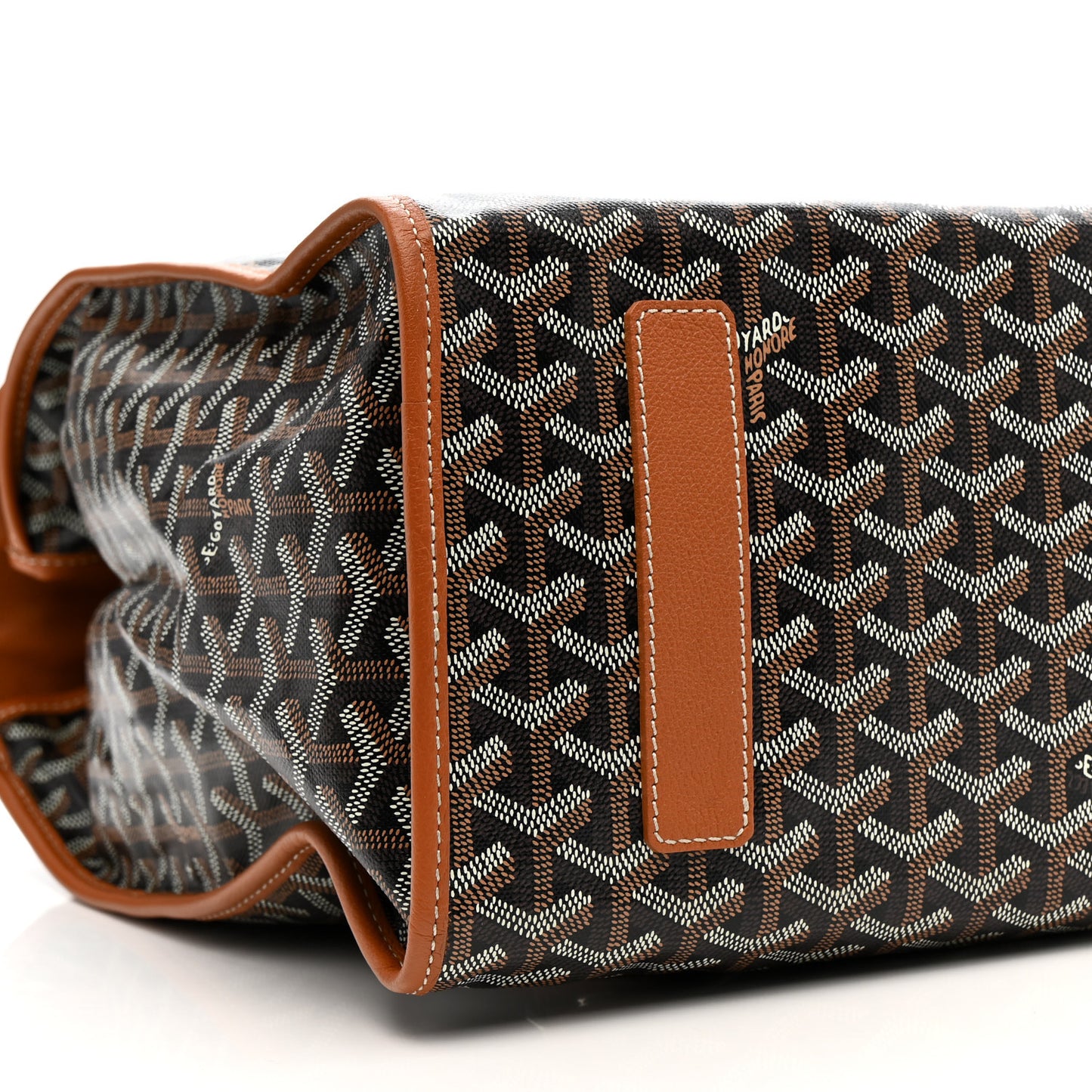 Goyardine Saint Leger Soft Briefcase Backpack Black Gold