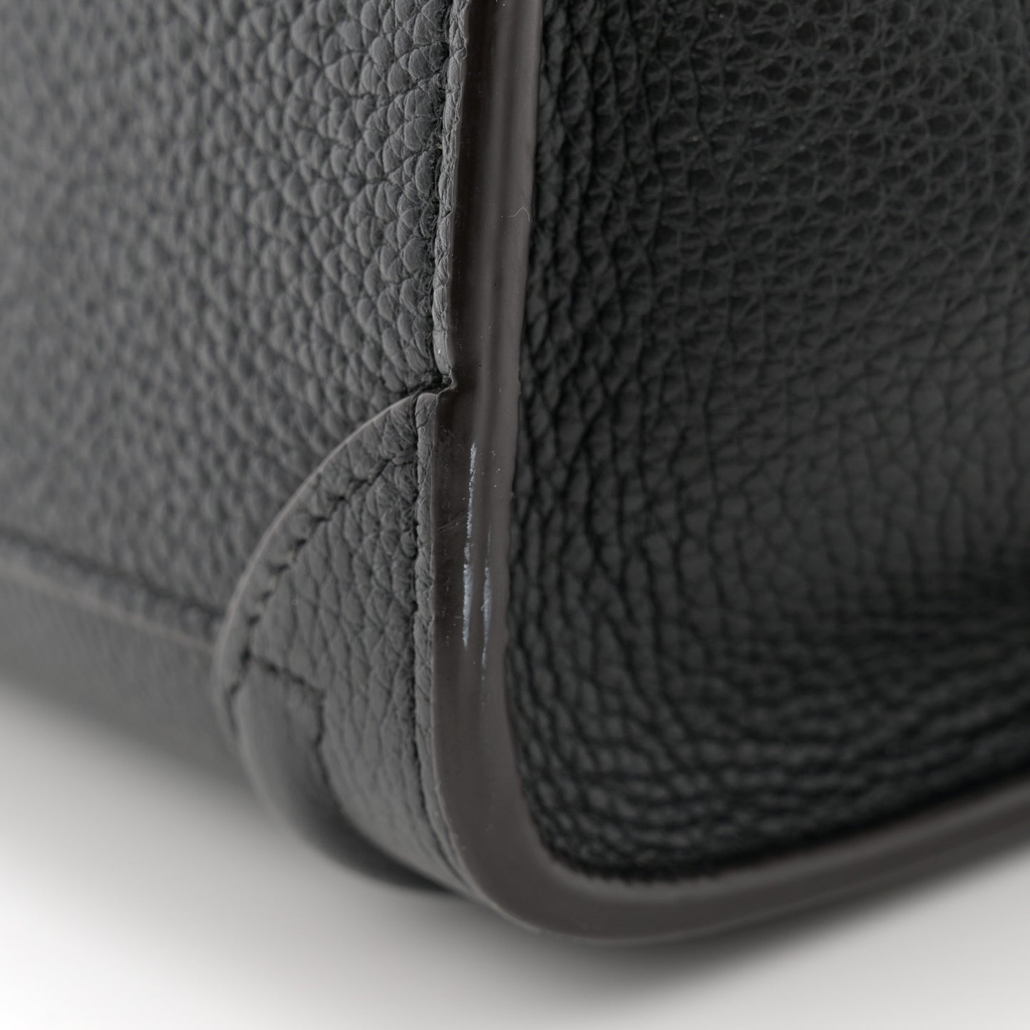 Drummed Calfskin Nano Luggage Black