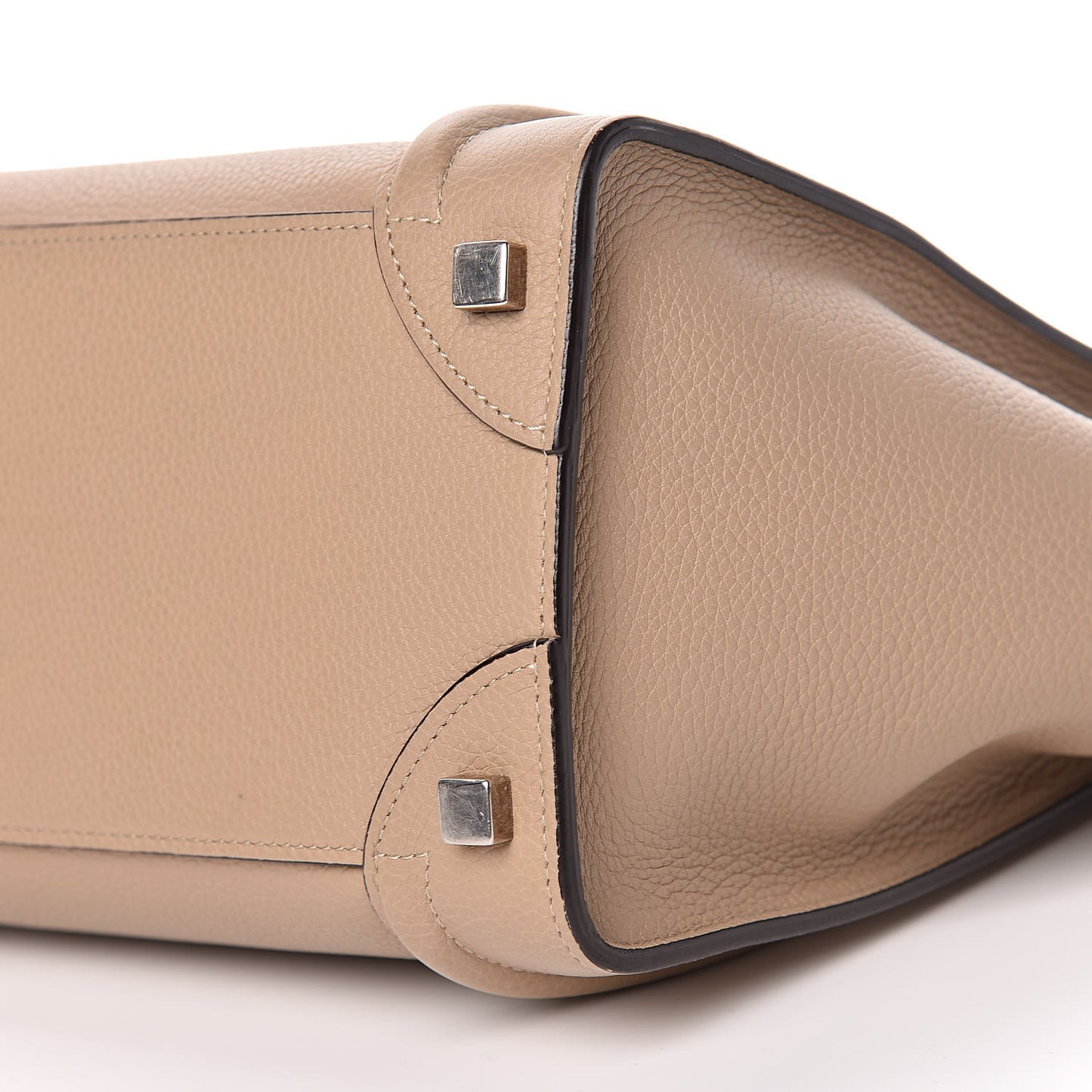 Drummed Calfskin Micro Luggage Dune