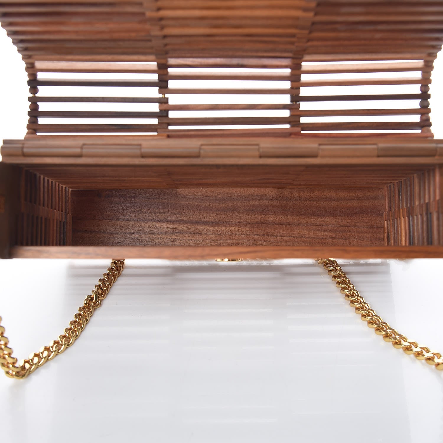 Saint Laurent Wood Small Monogram Kate Box Bag Brown 7 of 8