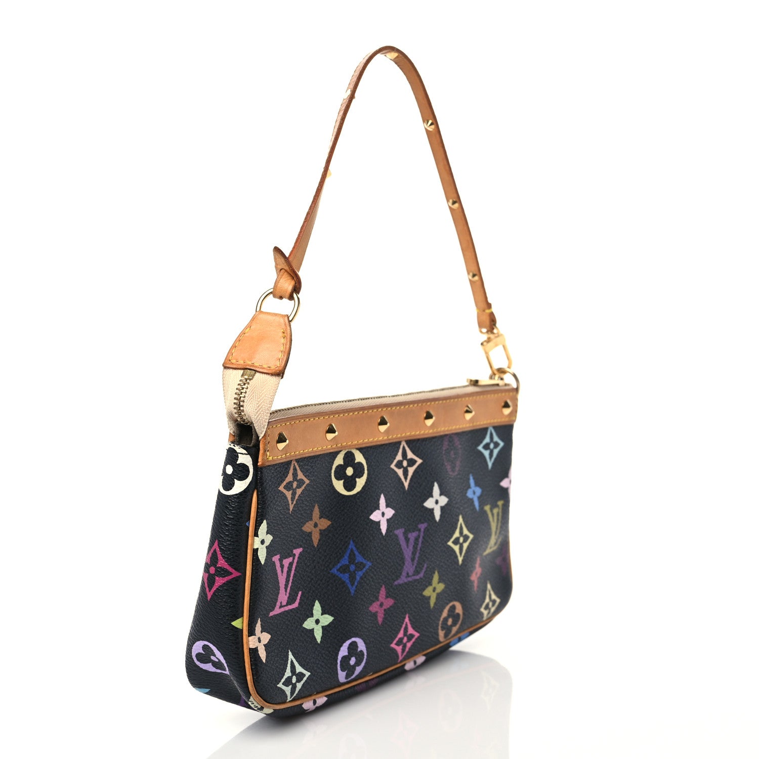 Louis Vuitton Monogram Multicolor Pochette Accessories Black 3 of 8