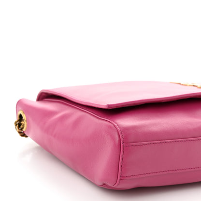 Saint Laurent Smooth Calfskin Suede Medium Reversible Monogram Kate Satchel Rose Rubis 9 of 20