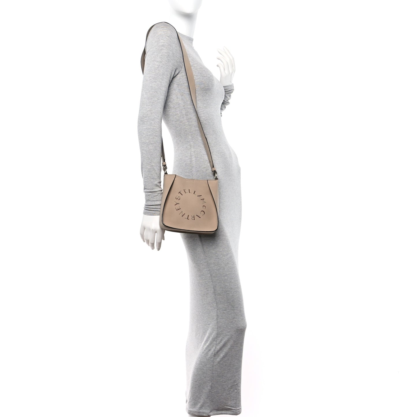 Eco Alter Nappa Perforated Logo Mini Crossbody Camel